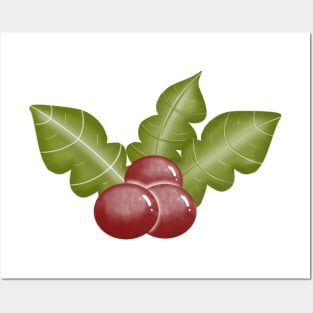 Cute cherries christmas decoration Posters and Art